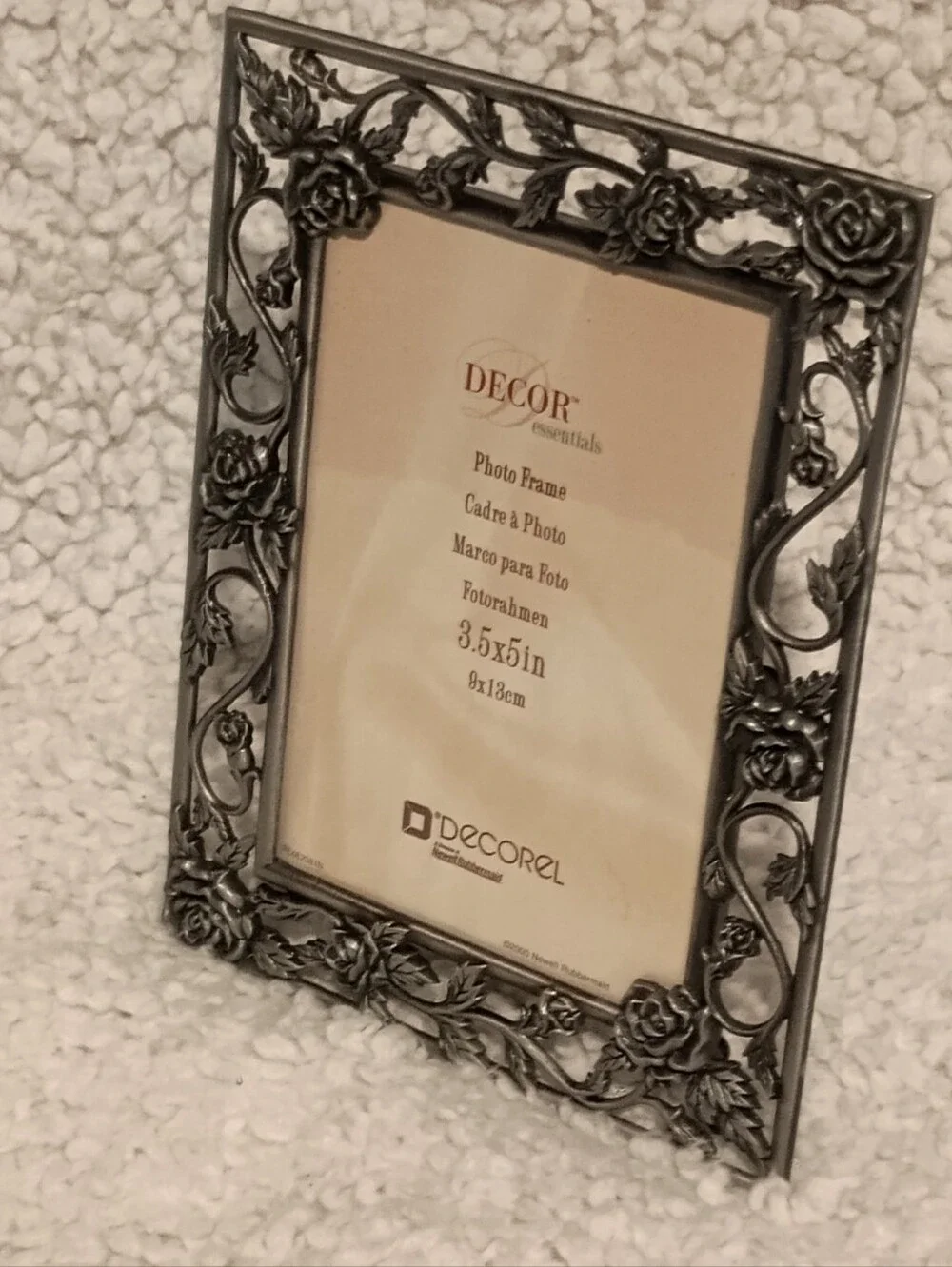 Silver Floral Photo Frame - 3.5x5in